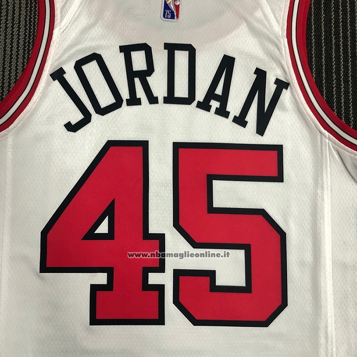 Maglia Chicago Bulls Michael Jordan #45 Association 2021 Bianco